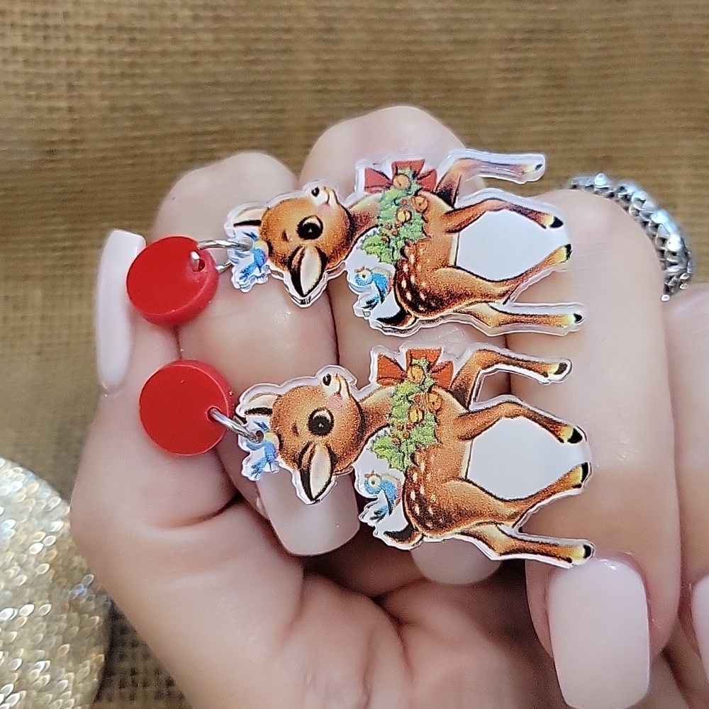 MCM HOLIDAY REINDEER EARRINGS